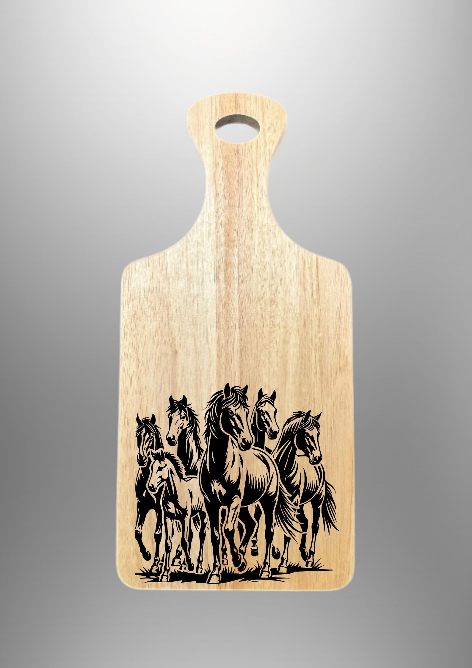 Horses Paddle Board finished engraved product