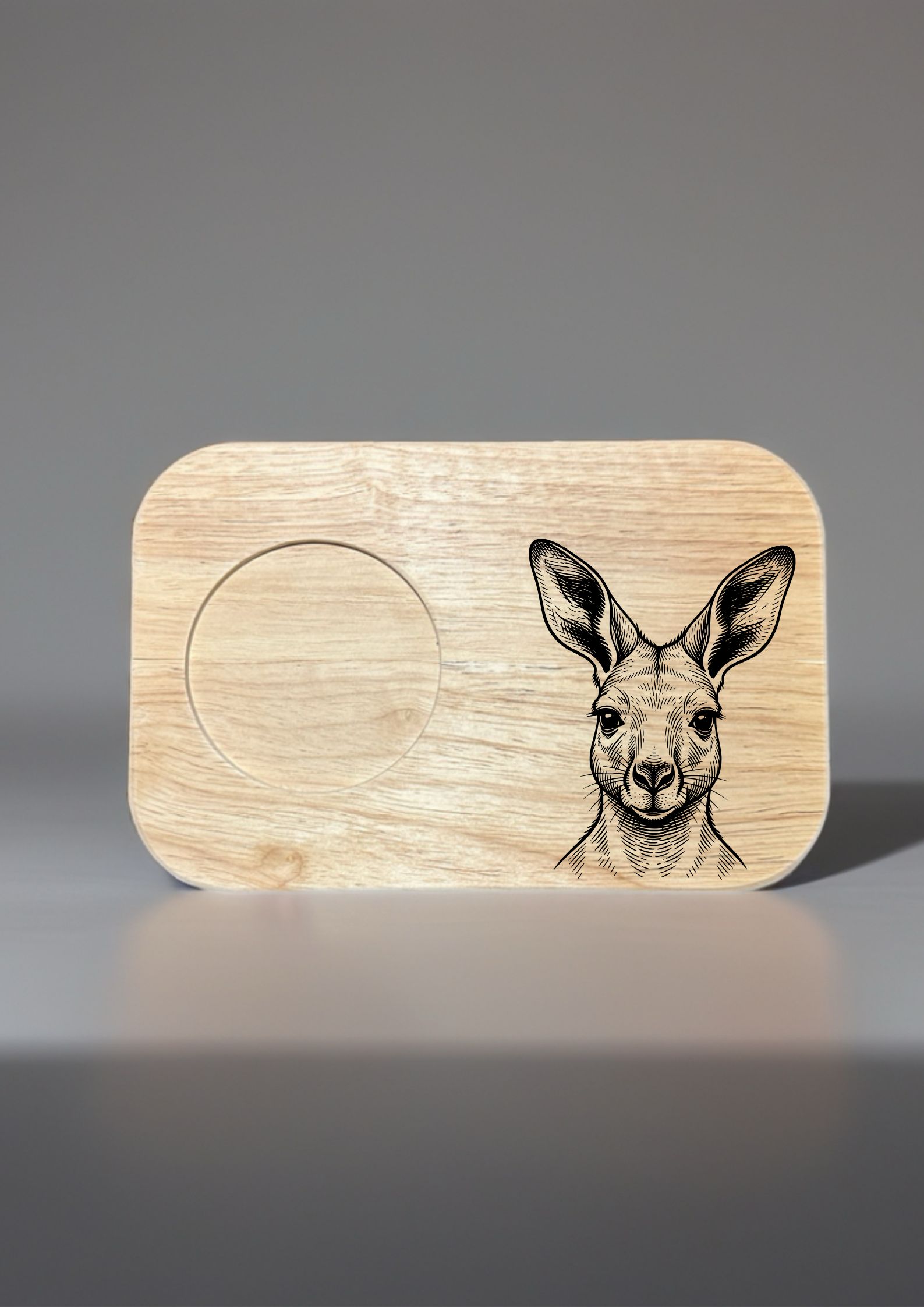 Kangaroo Teacup Board finished engraved product