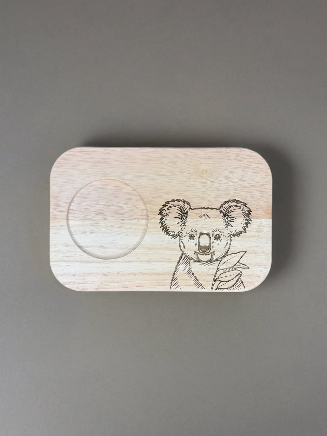 Koala Teacup Board finished engraved product
