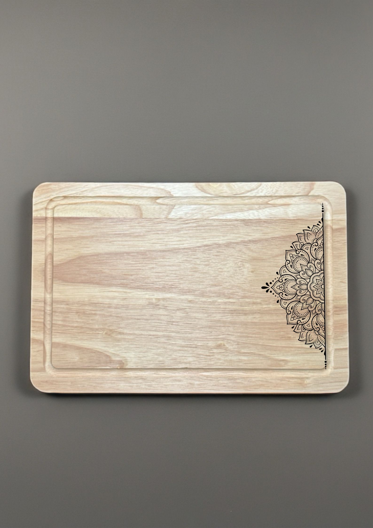 Mandala Chopping Board finished engraved product