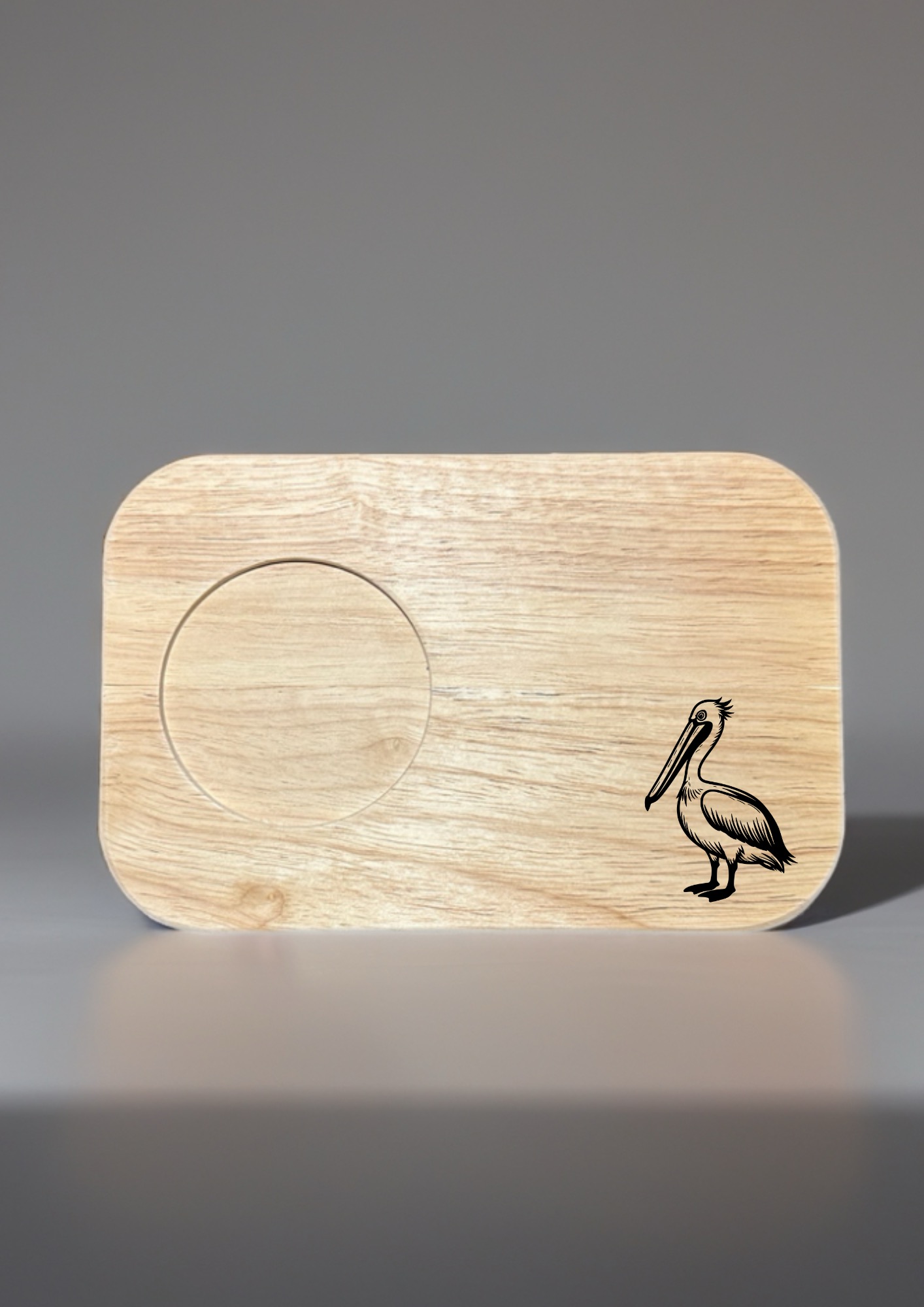 Pelican Teacup Board finished engraved product