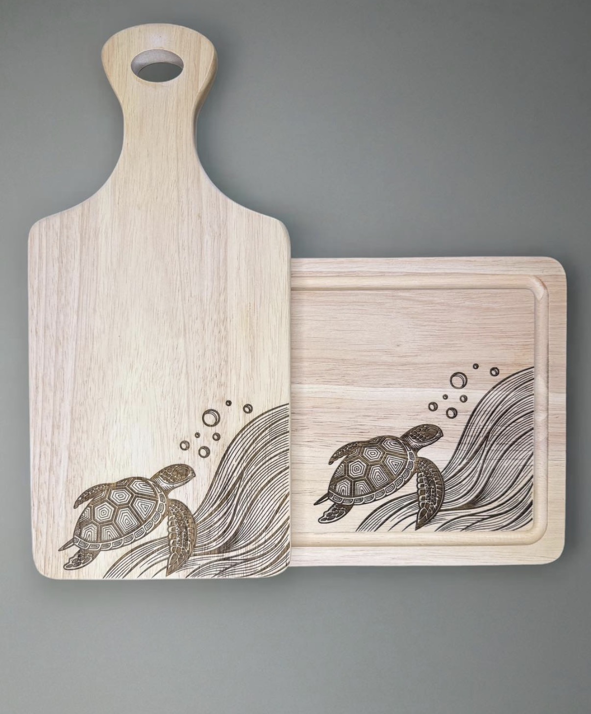 Sea Turtle Board finished engraved product