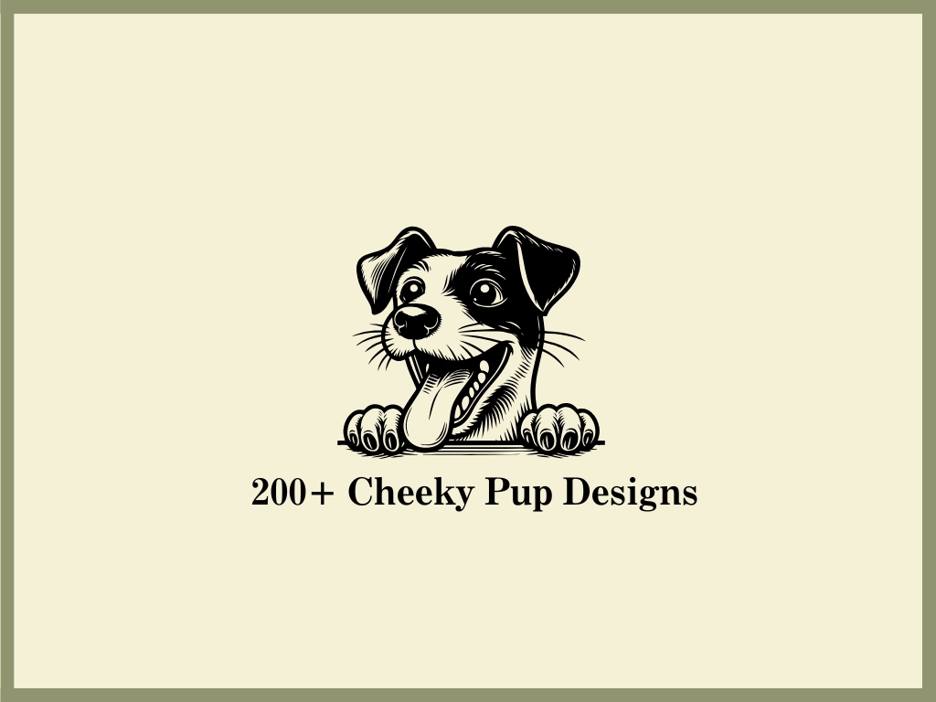 Cheeky Pup Mug Board engraving artwork