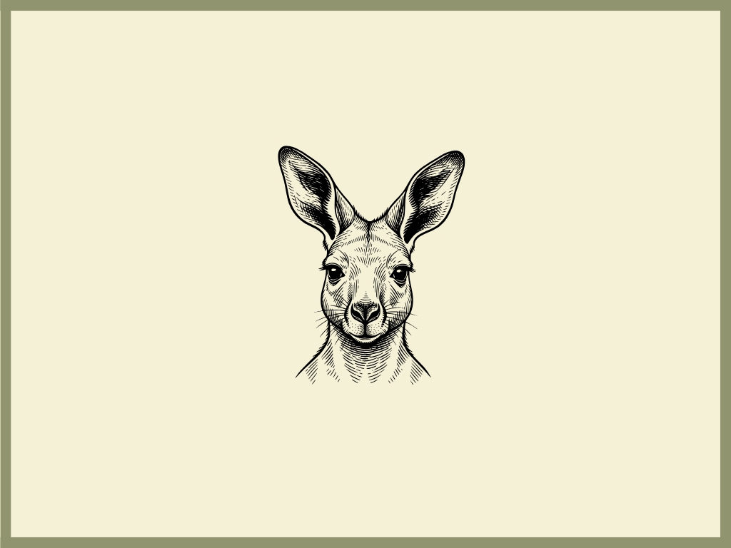 Kangaroo Teacup Board engraving artwork
